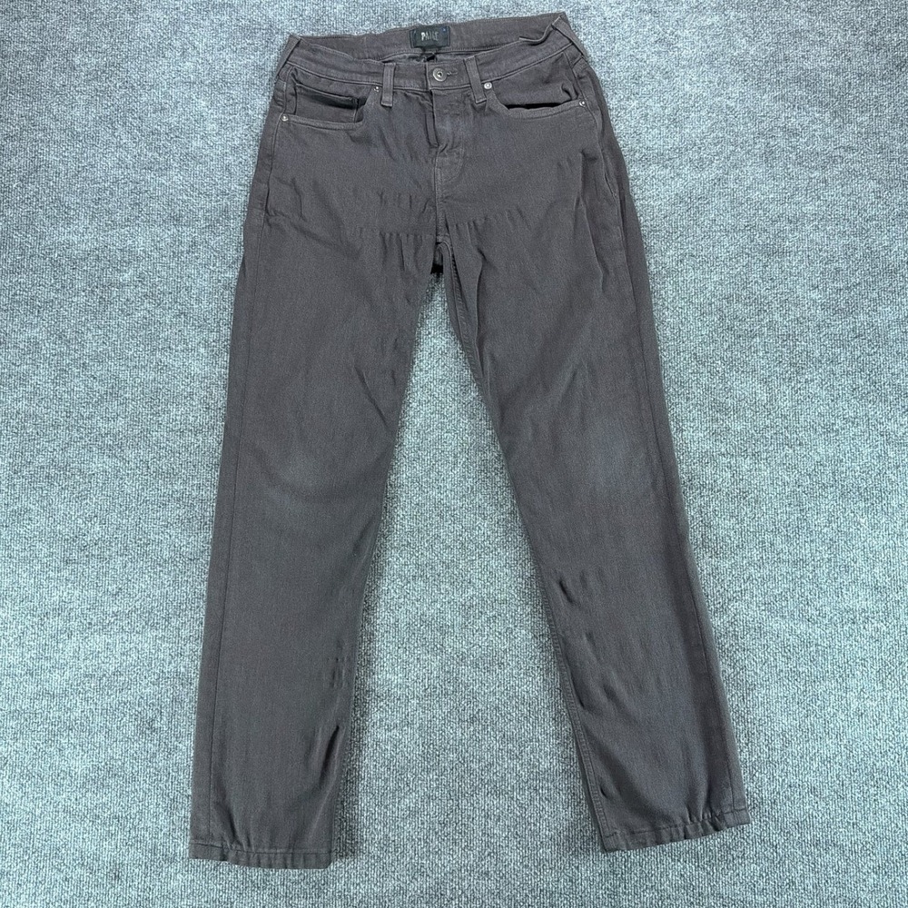 Paige Federal Slim Straight‎ Jeans Mens 29 Charcoal Grey Transcend Pants Office